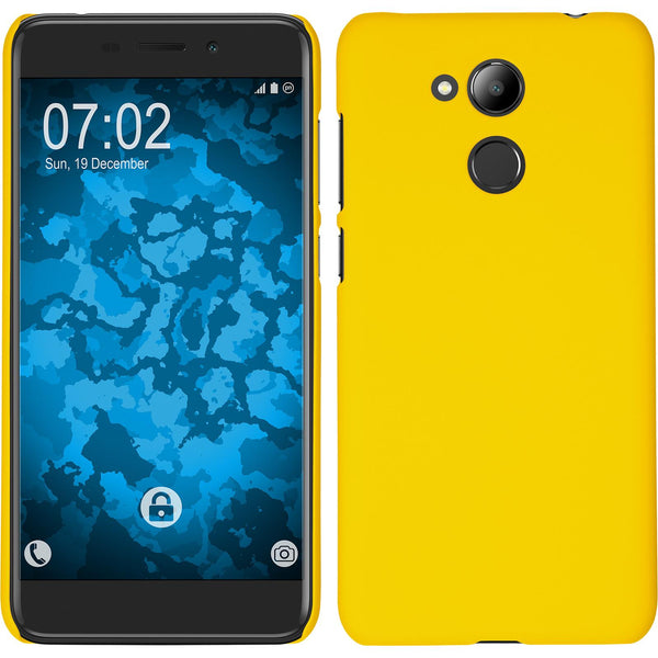 Hardcase für Huawei Honor 6C Pro gummiert gelb
