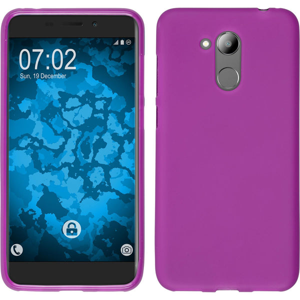 PhoneNatic Case kompatibel mit Huawei Honor 6C Pro - pink Silikon Hülle matt Cover