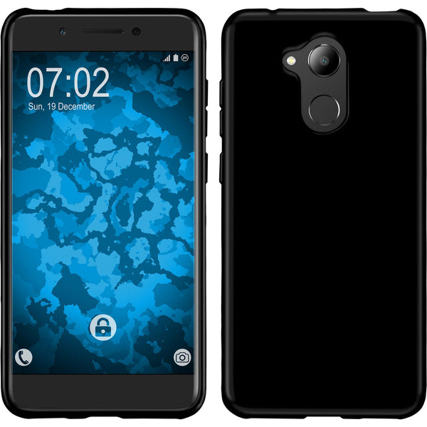 PhoneNatic Case kompatibel mit Huawei Nova Smart (Honor 6c) - schwarz Silikon Hülle  Cover