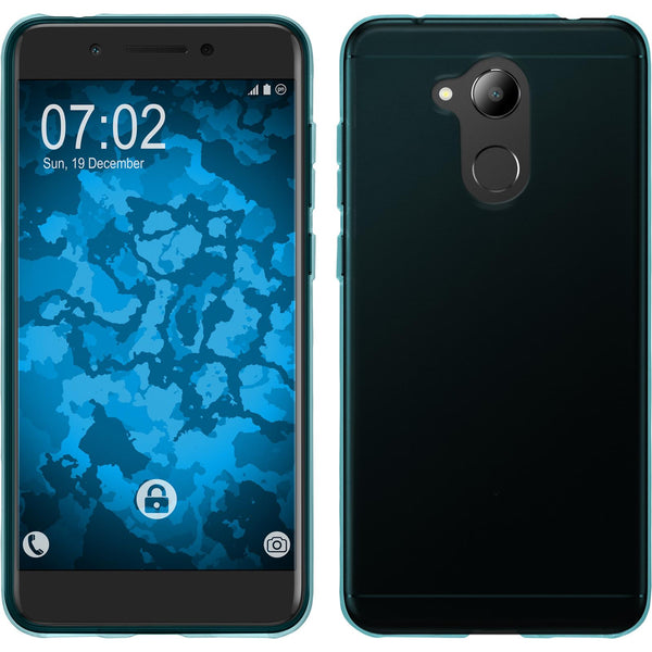 PhoneNatic Case kompatibel mit Huawei Nova Smart (Honor 6c) - türkis Silikon Hülle transparent Cover