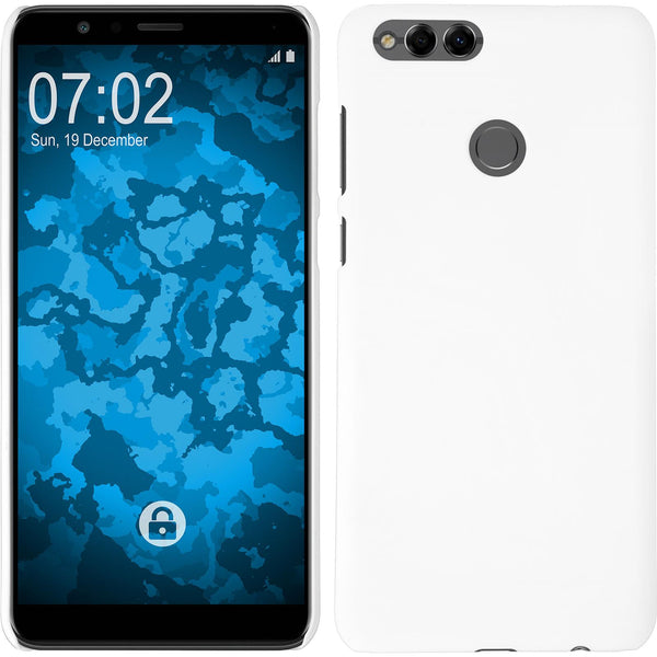 Hardcase für Huawei Honor 7x gummiert weiﬂ