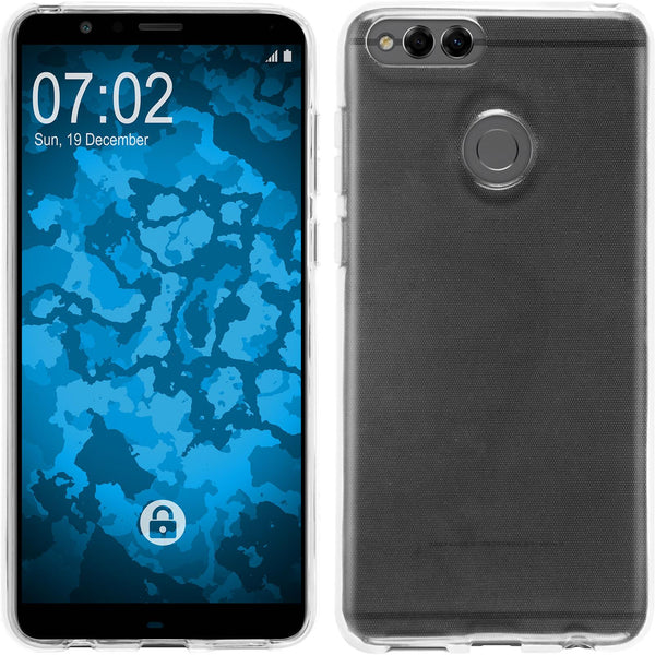 PhoneNatic Case kompatibel mit Huawei Honor 7x - Crystal Clear Silikon Hülle transparent Cover