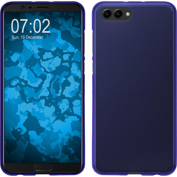 PhoneNatic Case kompatibel mit Huawei Honor View 10 - lila Silikon Hülle matt Cover