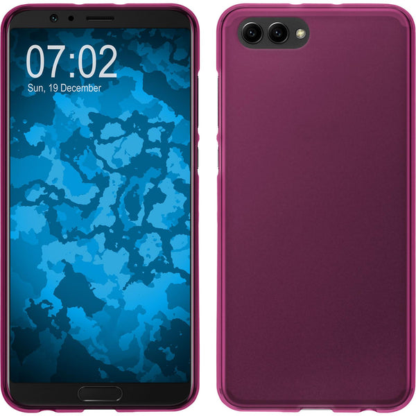 PhoneNatic Case kompatibel mit Huawei Honor View 10 - pink Silikon Hülle matt Cover