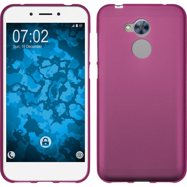 PhoneNatic Case kompatibel mit Huawei Honor 6a - pink Silikon Hülle matt Cover