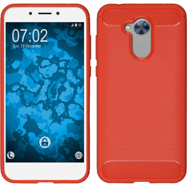 PhoneNatic Case kompatibel mit Huawei Honor 6a - rot Silikon Hülle Ultimate Cover