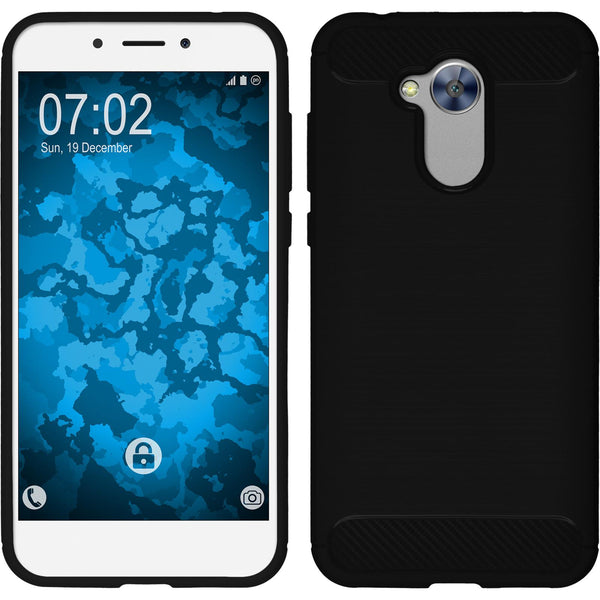 PhoneNatic Case kompatibel mit Huawei Honor 6a - schwarz Silikon Hülle Ultimate Cover