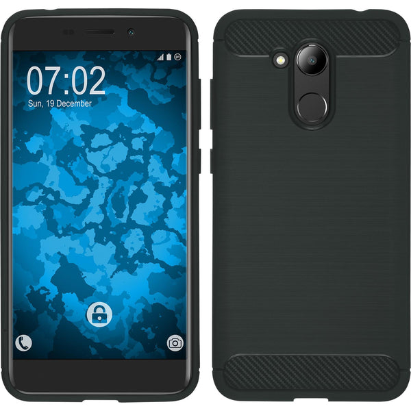 PhoneNatic Case kompatibel mit Huawei Honor 6C Pro - grau Silikon Hülle Ultimate Cover