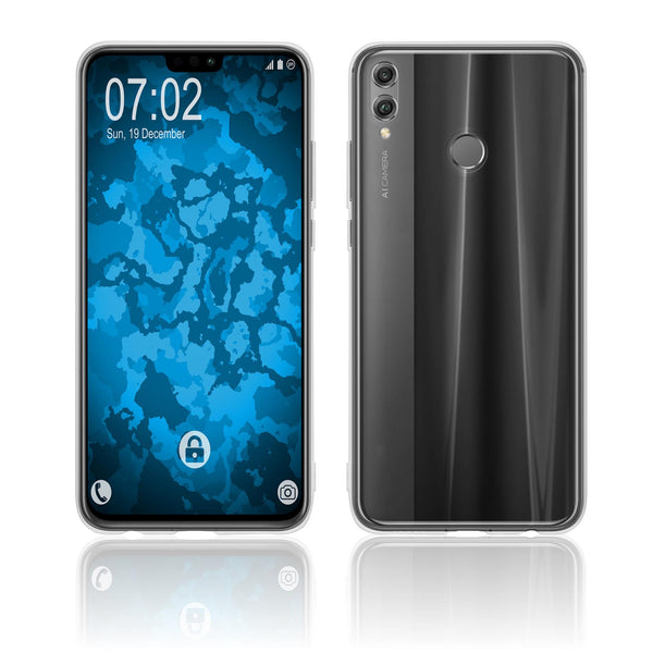 PhoneNatic Case kompatibel mit Huawei Honor 8X - Crystal Clear Silikon Hülle transparent Cover