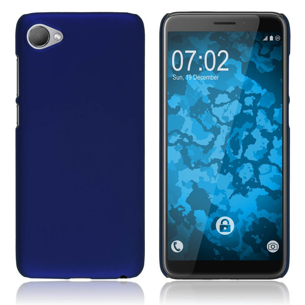 Hardcase für HTC Desire 12 gummiert blau
