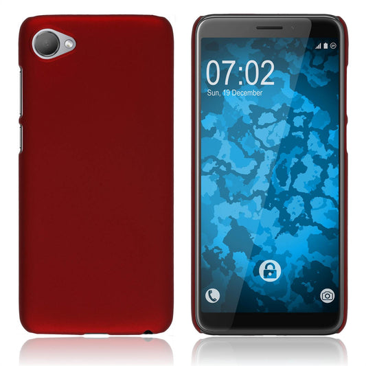 Hardcase für HTC Desire 12 gummiert rot