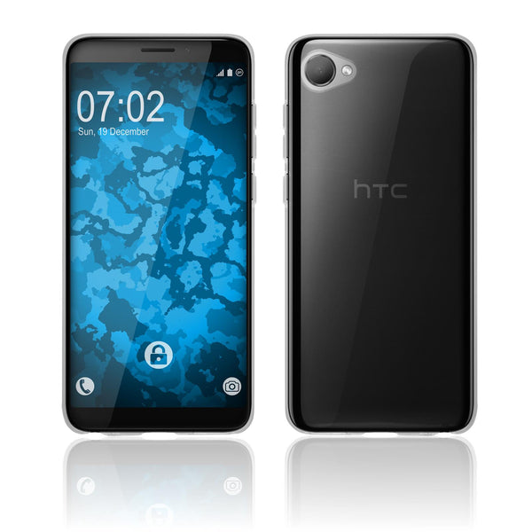 PhoneNatic Case kompatibel mit HTC Desire 12 - Crystal Clear Silikon Hülle transparent Cover