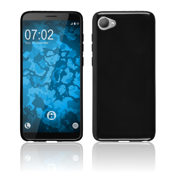 PhoneNatic Case kompatibel mit HTC Desire 12 - schwarz Silikon Hülle  Cover