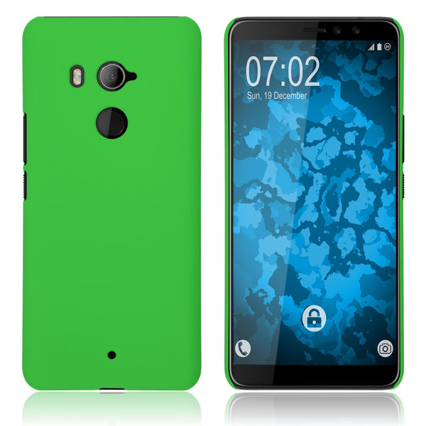 Hardcase für HTC U11 Eyes gummiert grün