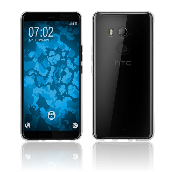 PhoneNatic Case kompatibel mit HTC U11 Plus - Crystal Clear Silikon Hülle transparent Cover