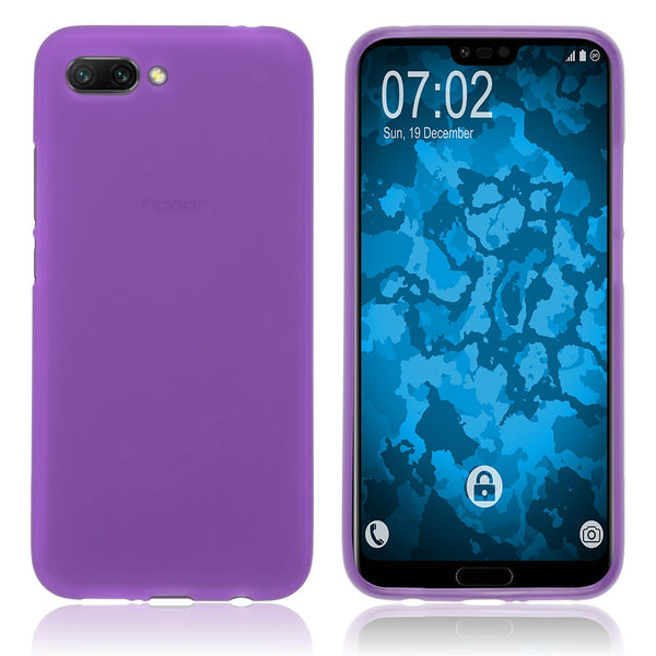 PhoneNatic Case kompatibel mit Huawei Honor 10 - lila Silikon Hülle matt Cover