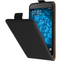 Kunst-Lederhülle für Huawei Honor 6a Flip-Case schwarz Cover