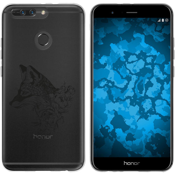 Honor 8 Pro Silikon-Hülle Floral Fuchs M1-1 Case