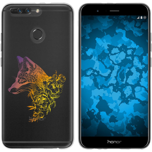 Honor 8 Pro Silikon-Hülle Floral Fuchs M1-3 Case