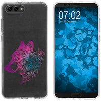 Honor View 10 Silikon-Hülle Floral Wolf M3-6 Case