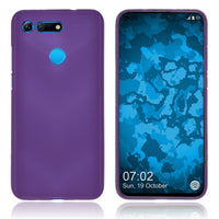 PhoneNatic Case kompatibel mit Huawei Honor View 20 - lila Silikon Hülle matt Cover