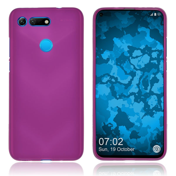 PhoneNatic Case kompatibel mit Huawei Honor View 20 - pink Silikon Hülle matt Cover