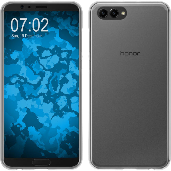 PhoneNatic Case kompatibel mit Huawei Honor View 10 - clear Silikon Hülle matt Cover
