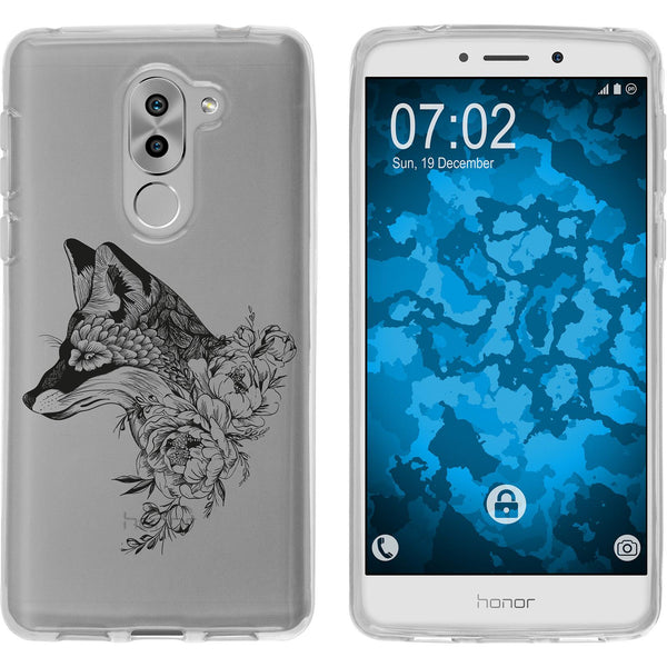 Honor 6x Silikon-Hülle Floral Fuchs M1-1 Case