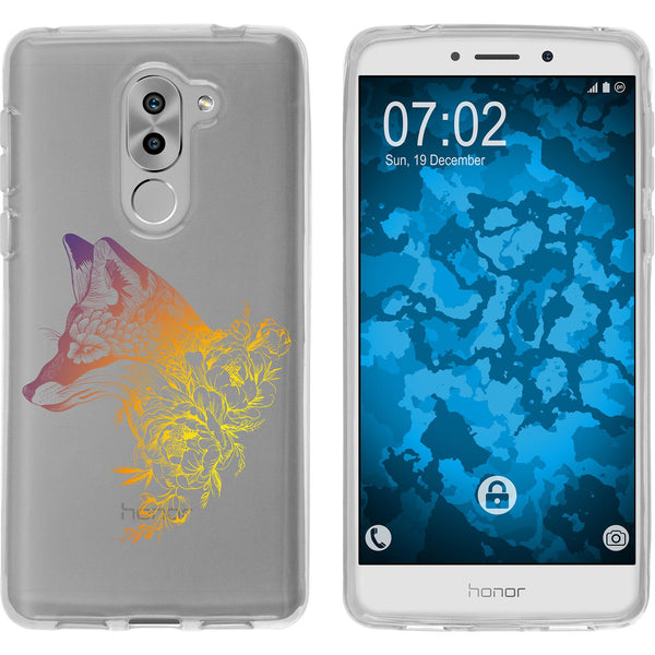 Honor 6x Silikon-Hülle Floral Fuchs M1-3 Case