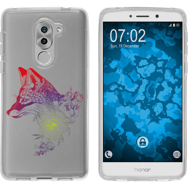 Honor 6x Silikon-Hülle Floral Fuchs M1-5 Case