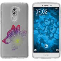 Honor 6x Silikon-Hülle Floral Wolf M3-5 Case