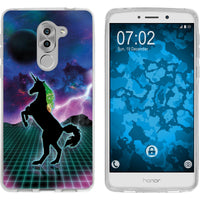 Honor 6x Silikon-Hülle Retro Wave Einhorn M2 Case