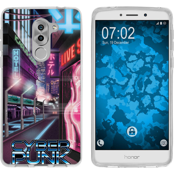 Honor 6x Silikon-Hülle Retro Wave Cyberpunk.01 M4 Case