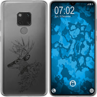 Mate 20 Silikon-Hülle Floral Hirsch M7-1 Case