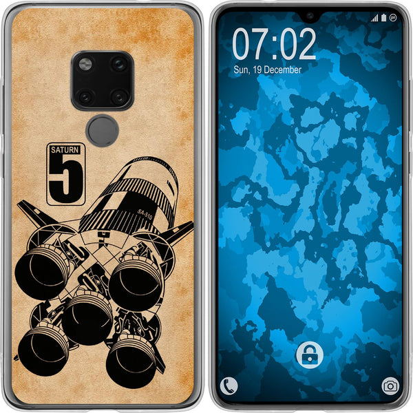 Mate 20 Silikon-Hülle Space Moon Rocket M3 Case