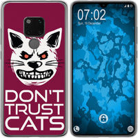 Mate 20 Silikon-Hülle Crazy Animals Katze M1 Case