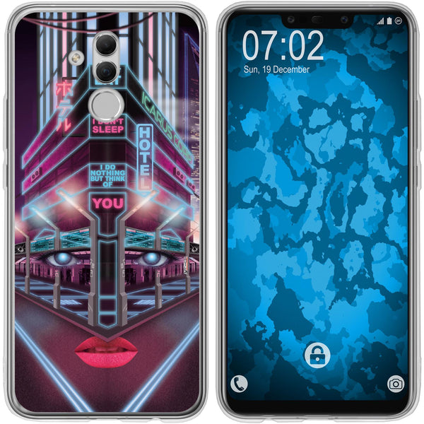 Mate 20 Lite Silikon-Hülle Retro Wave Cyberpunk.02 M5 Case