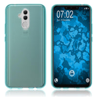 PhoneNatic Case kompatibel mit Huawei Mate 20 Lite - türkis Silikon Hülle transparent Cover