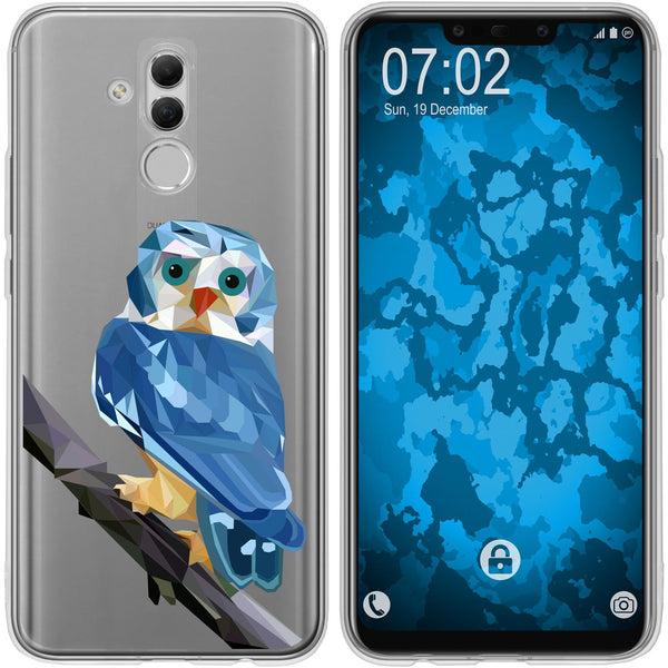 Mate 20 Lite Silikon-Hülle Vektor Tiere Eule M1 Case