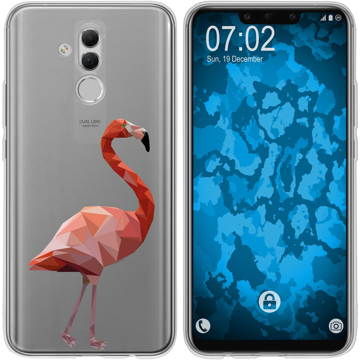 Mate 20 Lite Silikon-Hülle Vektor Tiere Flamingo M2 Case