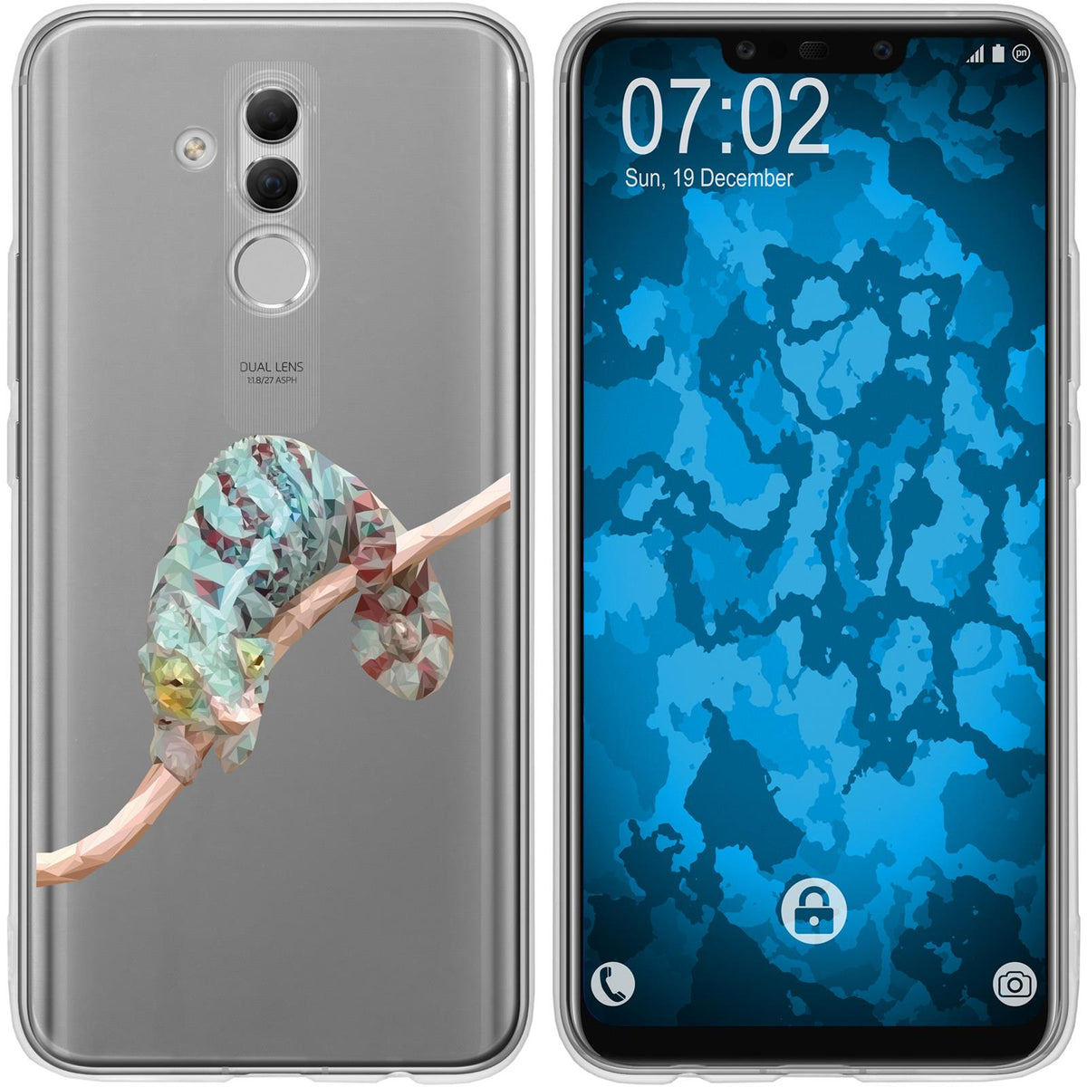 Mate 20 Lite Silikon-Hülle Vektor Tiere Camelion M7 Case