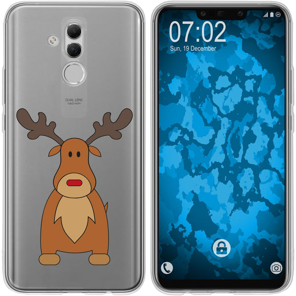 Mate 20 Lite Silikon-Hülle X Mas Weihnachten Rentier M3 Case