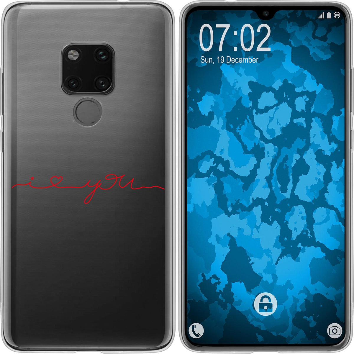 Mate 20 Silikon-Hülle in Love Wörter M2 Case