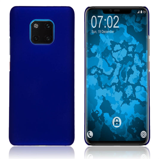 Hardcase für Huawei Mate 20 Pro gummiert blau