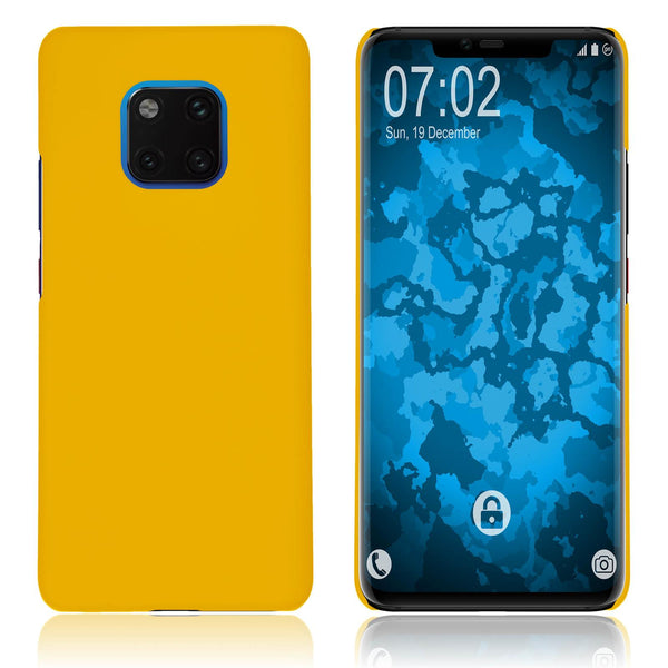 Hardcase für Huawei Mate 20 Pro gummiert gelb