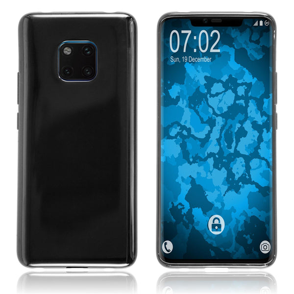 PhoneNatic Case kompatibel mit Huawei Mate 20 Pro - schwarz Silikon Hülle  Cover