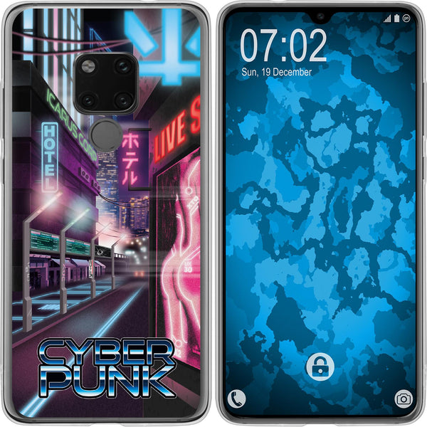 Mate 20 Silikon-Hülle Retro Wave Cyberpunk.01 M4 Case