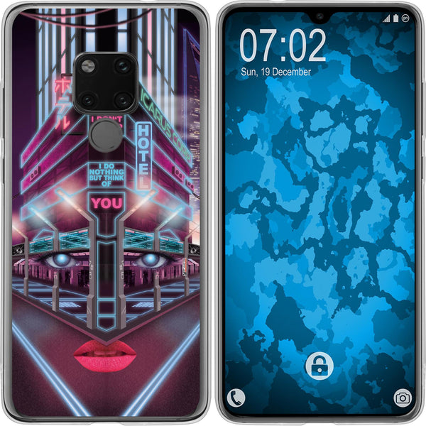 Mate 20 Silikon-Hülle Retro Wave Cyberpunk.02 M5 Case