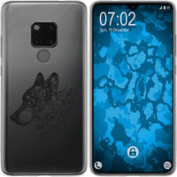 Mate 20 Silikon-Hülle Floral Wolf M3-1 Case