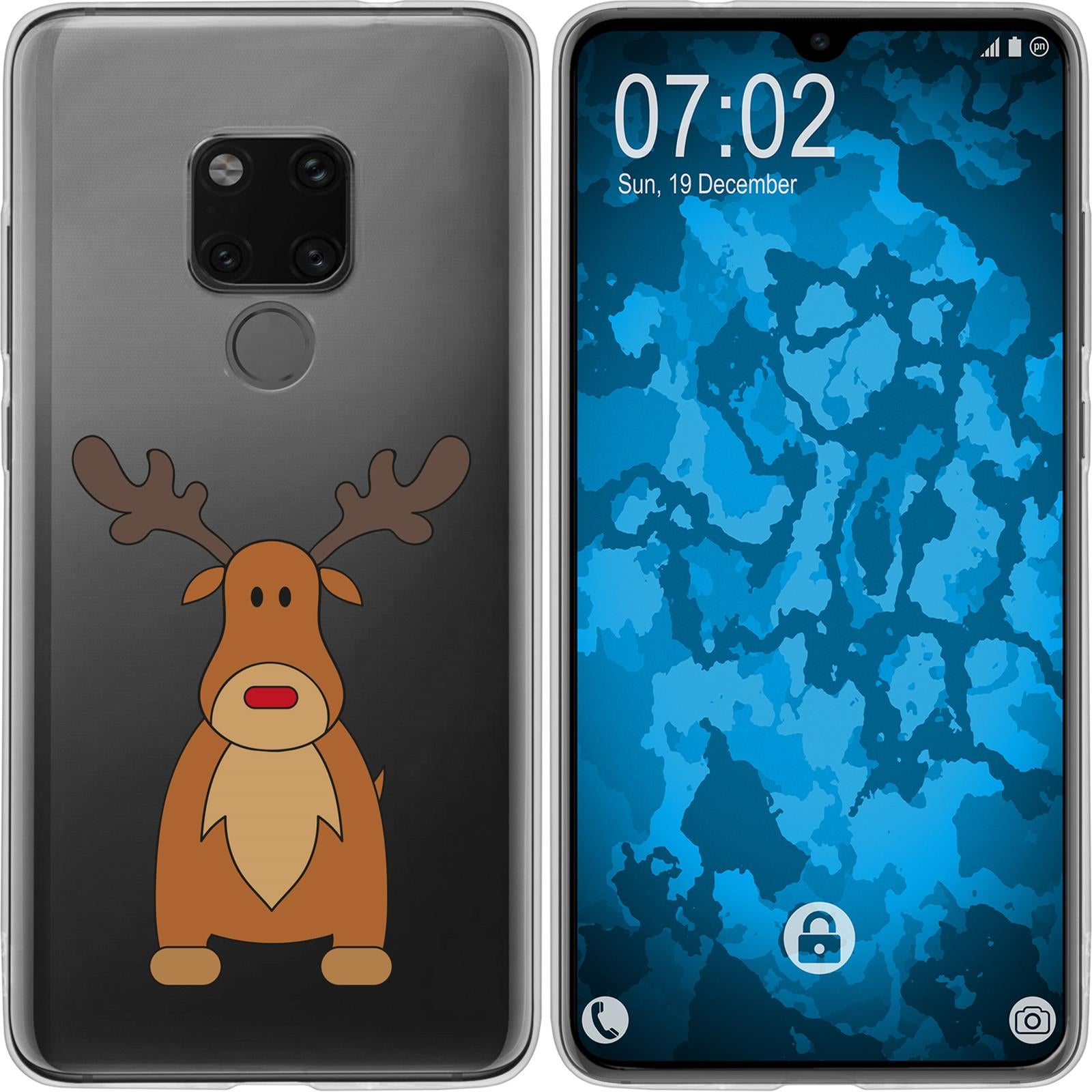 Mate 20 Silikon-Hülle X Mas Weihnachten Rentier M3 Case